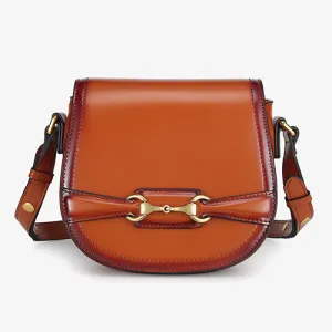 Womens Leather Small Saddle Bags Purses