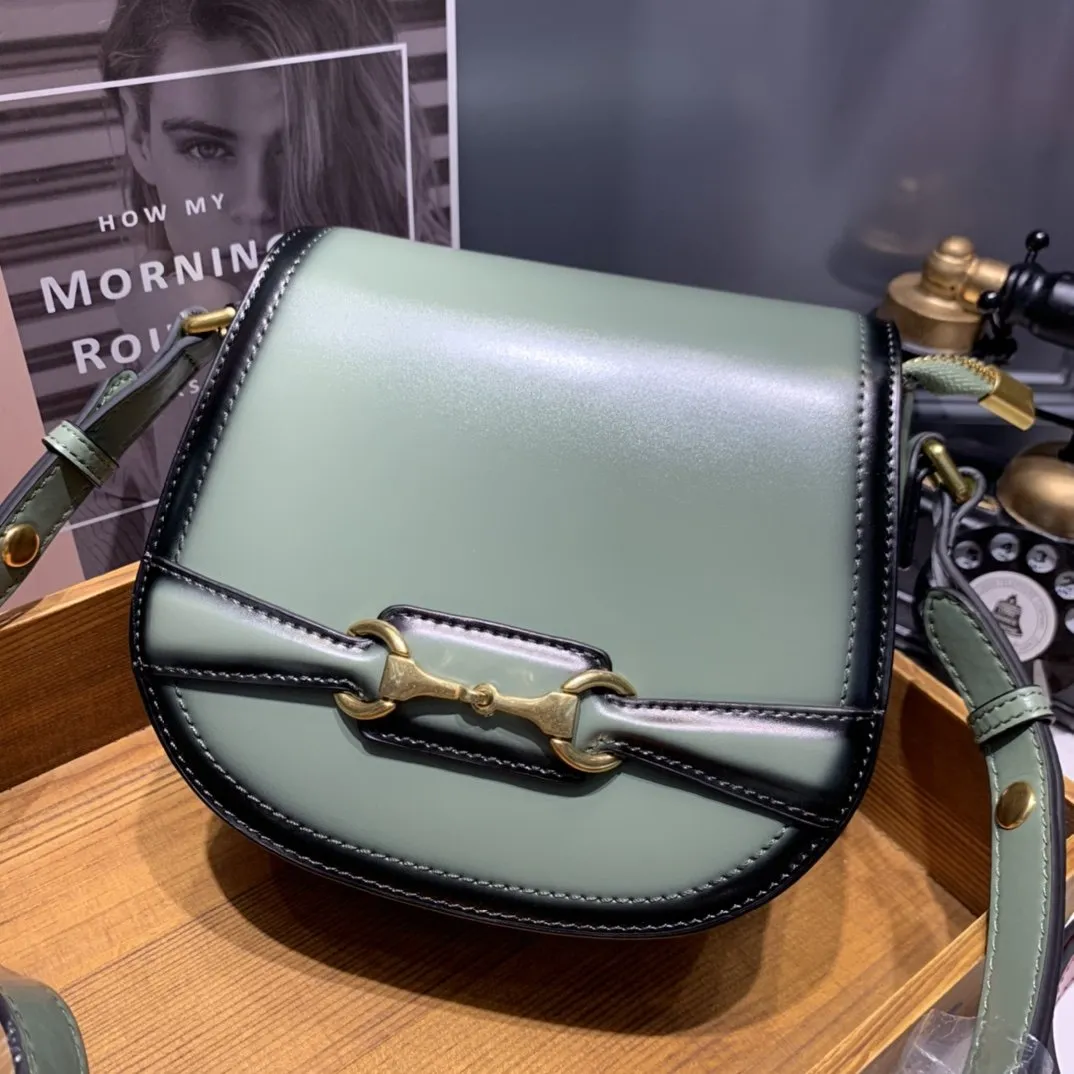 Womens Leather Small Saddle Bags Purses