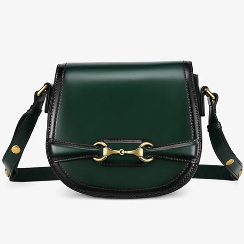 Womens Leather Small Saddle Bags Purses