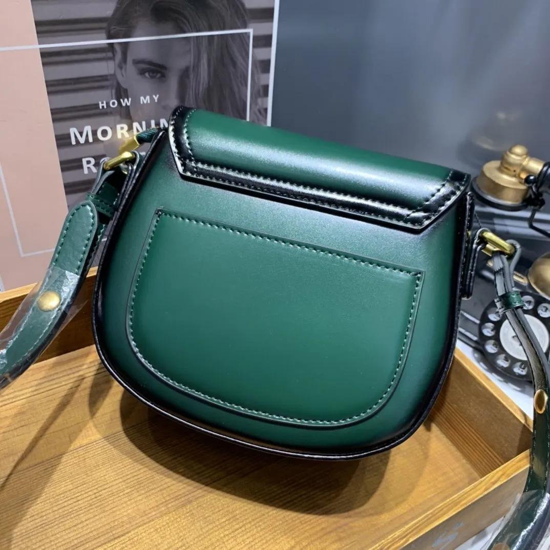 Womens Leather Small Saddle Bags Purses
