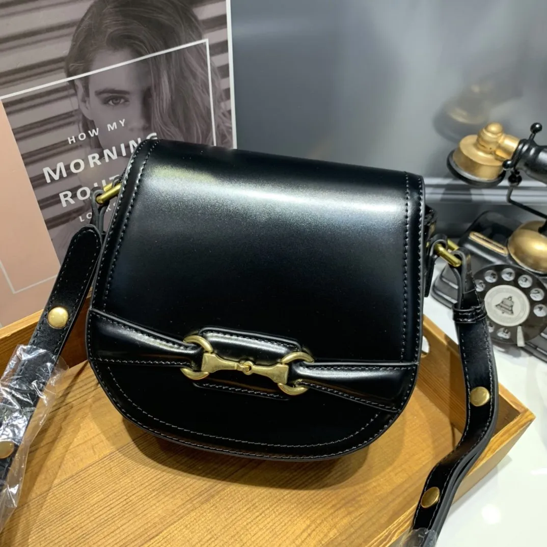 Womens Leather Small Saddle Bags Purses