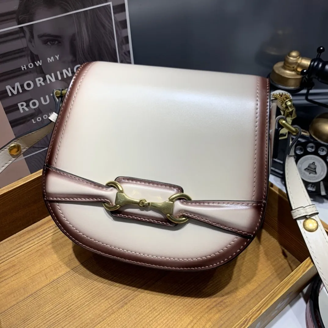 Womens Leather Small Saddle Bags Purses